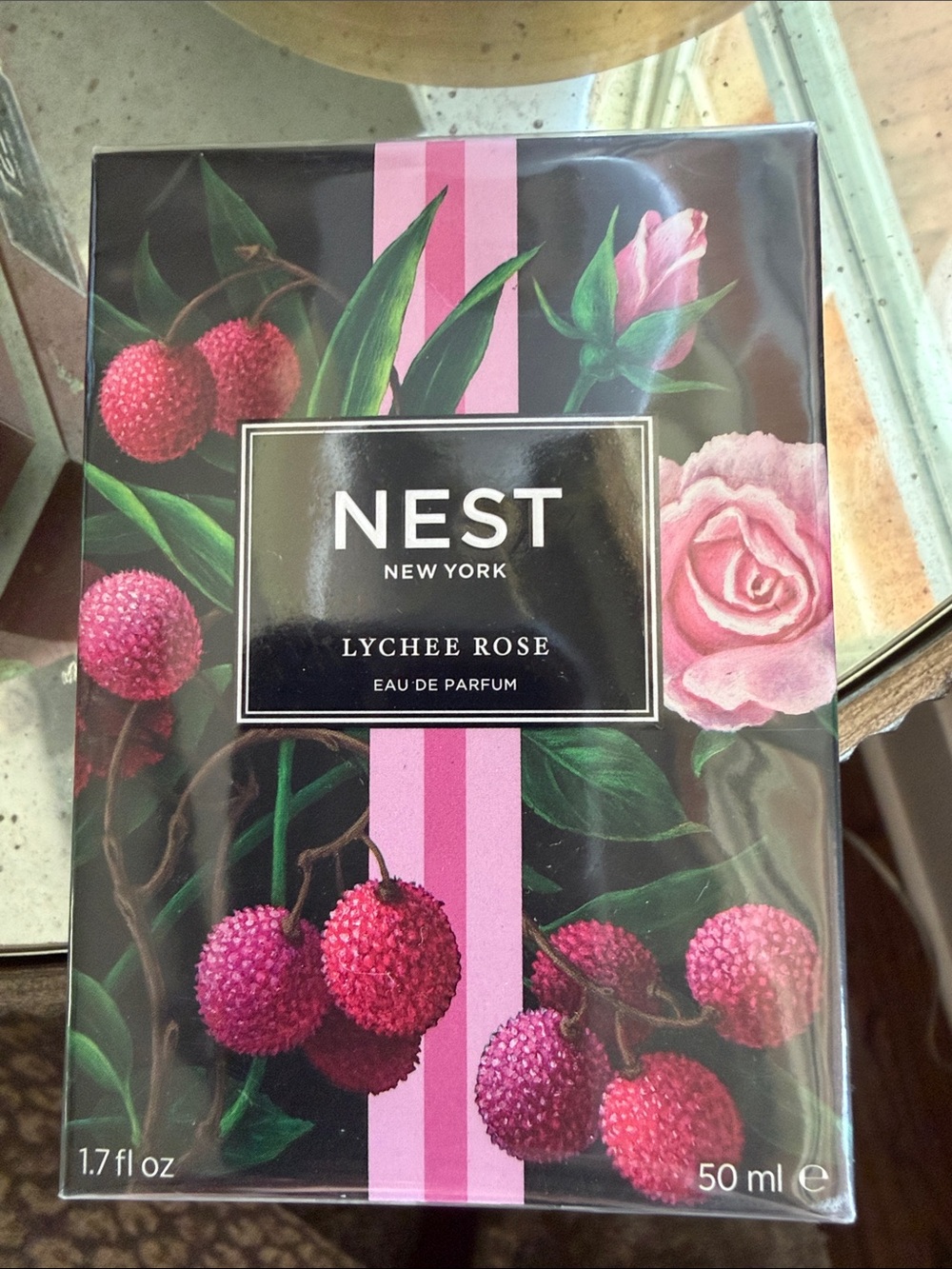 NEST Fragrances Lychee Rose Moisturizer - Pink & Black Packaging